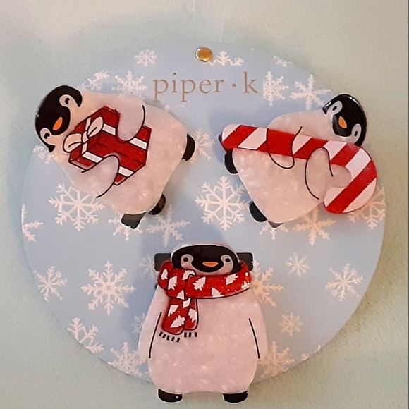 Piper K Accessories - Piper K Penguin Hair Clips